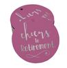 Inkdotpot Pack Of 100 Real Gold Foil Paper Tags Cheers To Retirement Favor Hang