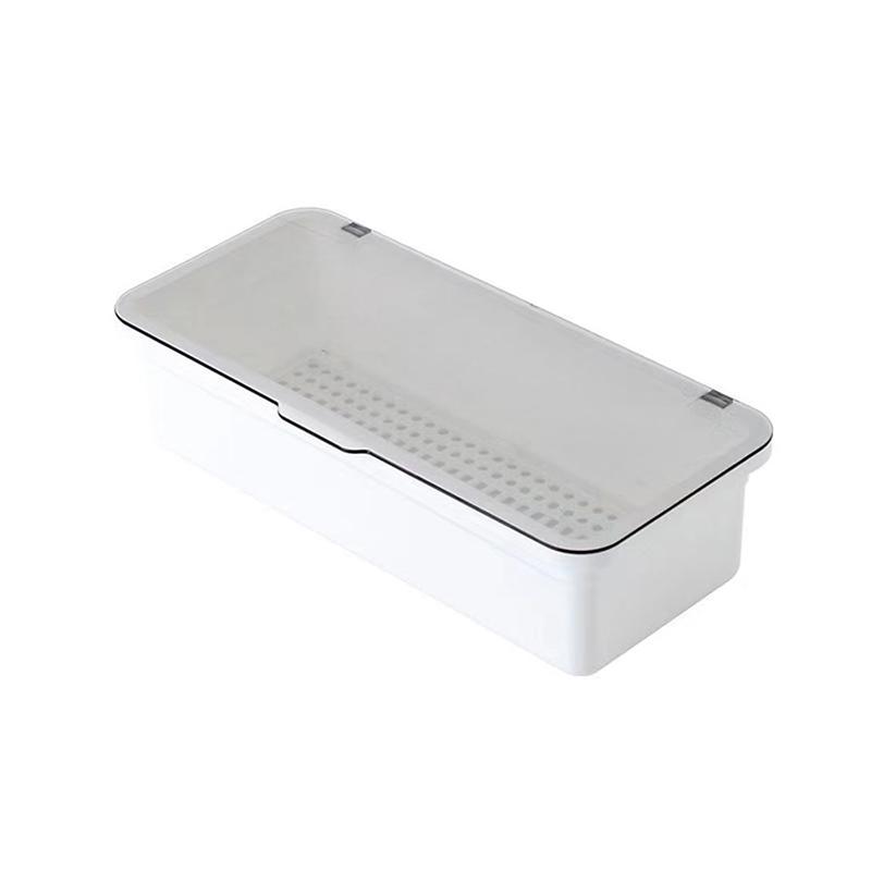 Cutie Depozitare Veselă Drenaj Bețișoare de Uz Casnic Tub pentru Bețișoare Rezistent la Praf Lingură de Bucătărie cu Capac Coș pentru Bețișoare