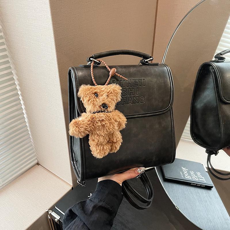 Retro Fashion Casual Handbag New Autumn and Winter Texture Trend College Students Go Out Backpack