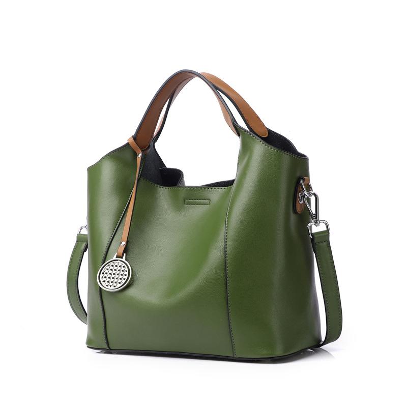 New Genuine Leather Women's Bag Style Fashionable Cowhide Mother Child Handbag Shoulder Crossbody