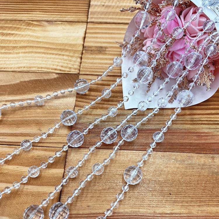 Seven-Color Transparent Crystal Bead Curtain for Wedding and Christmas Tree Decoration