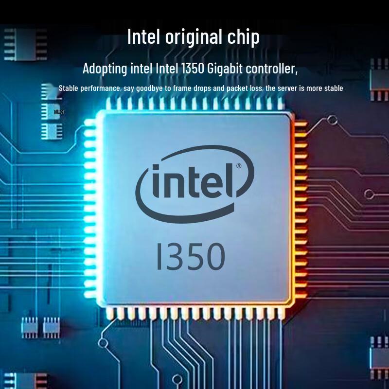 PERCKO Intel I350AM2 PCIe X4 Gigabit Dual-Port Server Network Card (CN Version)