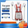 European Style Full Body Harness, Double Back Waist Belt, 5-Point Fall Protection for High-Altitude Safety