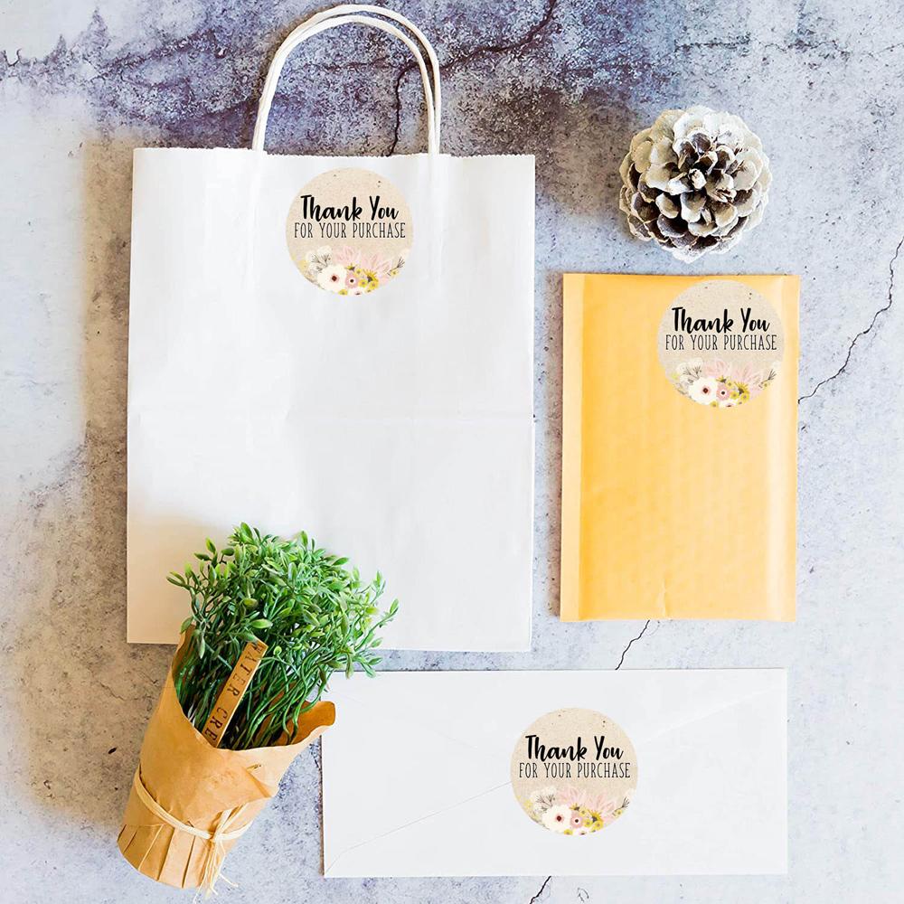 50-500pcs Thank You For Your Purchase Sticker Seal Label My Small Business Handmade Package Stationery Sticker Gift Scrapbook