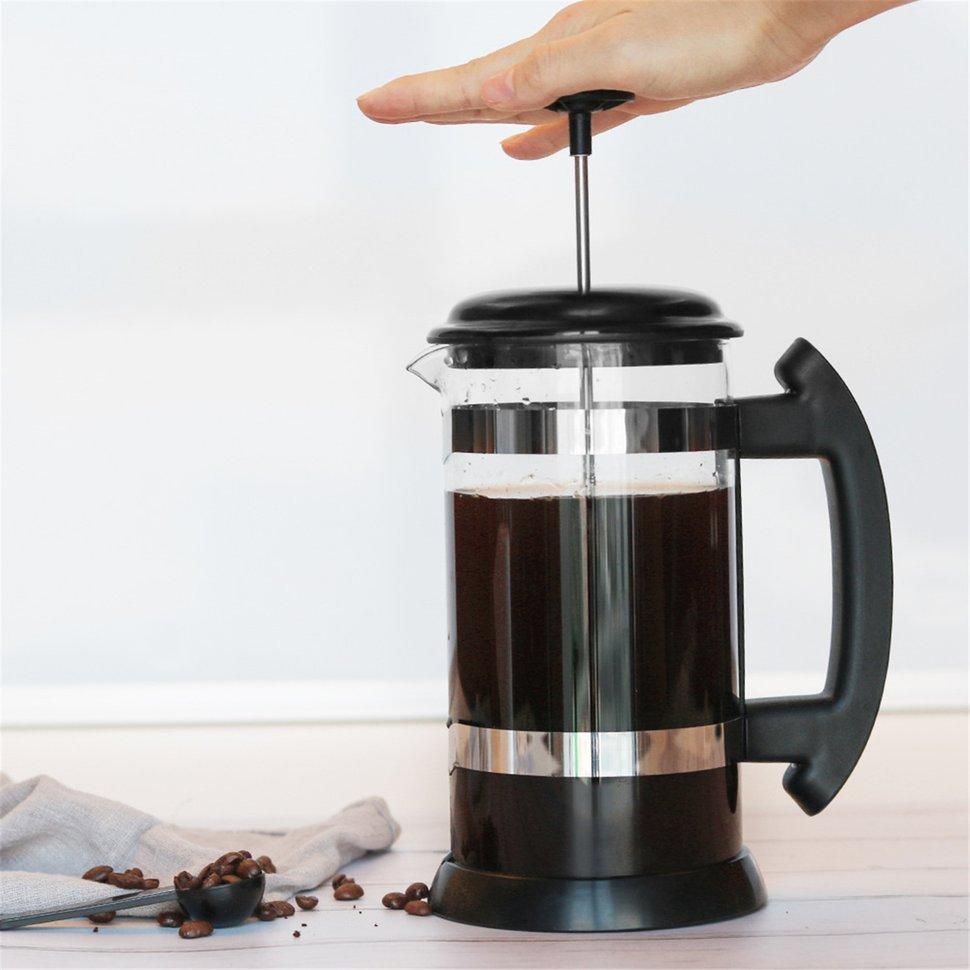 Buy Phome Glass French Press Coffee Pot Stainless Steel Coffee/Tea Brewer Maker Kettle at