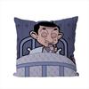 Poszewka na poduszkę Mr Bean Do Samochodu Sofy Dekoracyjna Domowa Dwustronny Nadruk Pluszowa Kwadratowa Poduszka Dekoracyjna Pokrowiec