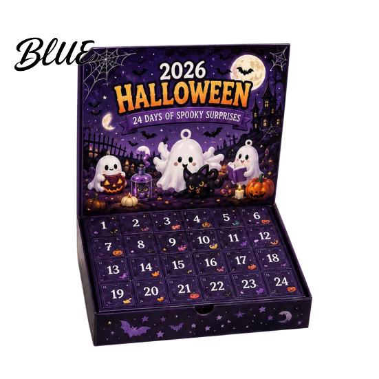Cute Ghost Resin Ornaments Halloween Advent Calendar 2026 24 Day Countdown with Theme Gift for Adults Collectible Figures Gifts Kids Boys