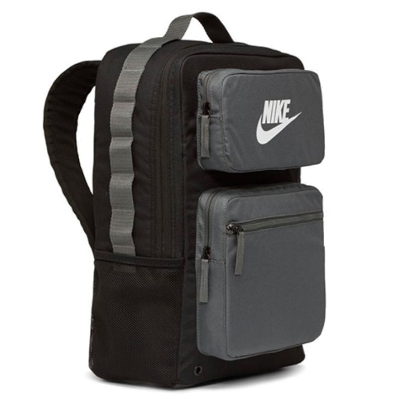 Nike Polyester Backpack Regular Men's Black Gray Lightweight Casual BA6170-010