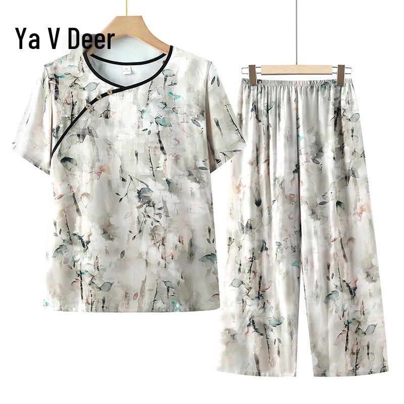 Yalu Women s Casual Summer Two-Piece Set 4XL
