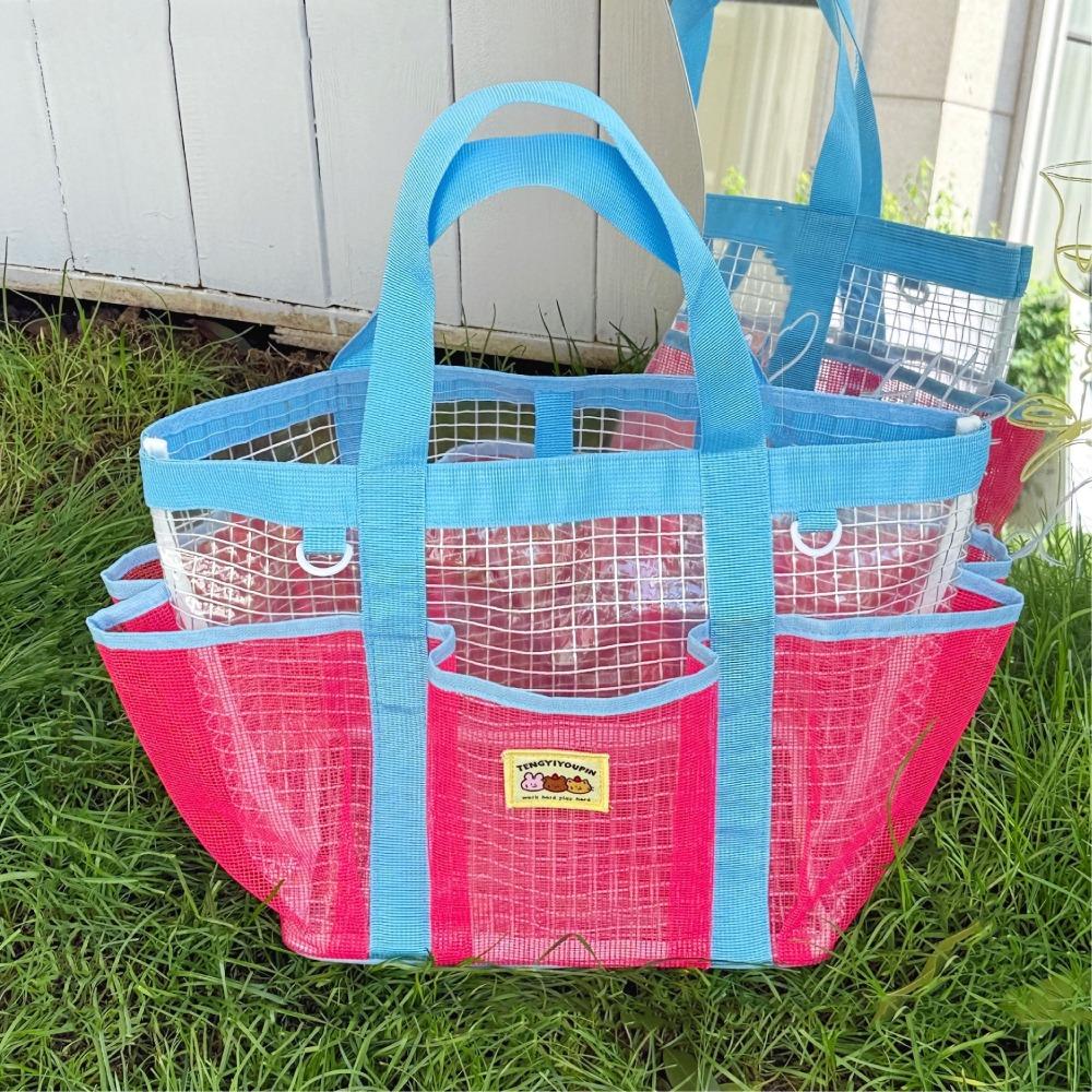 Hollow Out PVC Transparent Shoulder Bag Large Capacity Toiletry Storage Bag  Shower