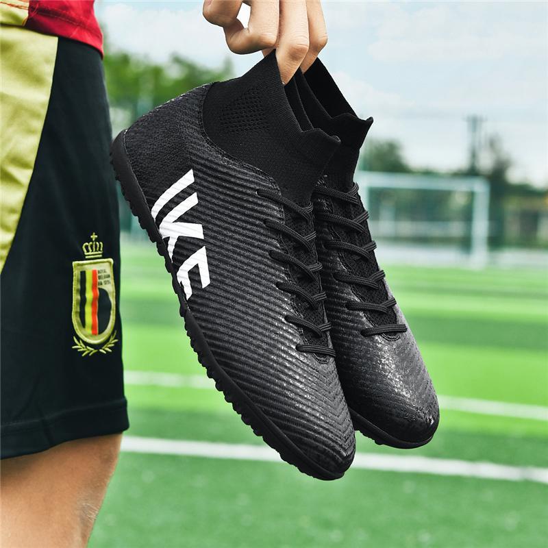 34-46 Men's/ Women's Football Boots Youth Artificial Grass Training Nails TF Microfiber Mesh Breathable Football Shoes Children's Football Shoes