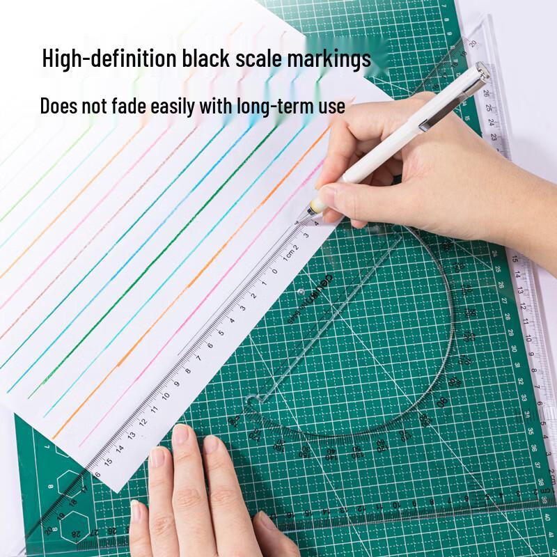 Deli Large Drawing Triangle Ruler Set