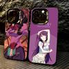 Monogatari Hanekawa Tsubasa Phone Case For iPhone 17,16,15,14,13,12,11 Plus,Pro Max,XS,Colored Silver Plated Inside Cover
