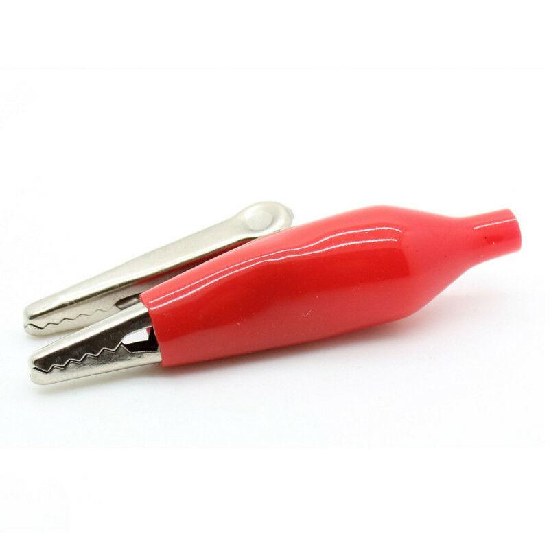 Crocodile Alligator Clips Equipment Tools 20pcs Black/Red Soft Coating