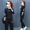 Sports Suit Women's Plus Size Spring and Autumn Sportswear Fashionable Casual Loose Slimming Sweatshirt Two-piece Set