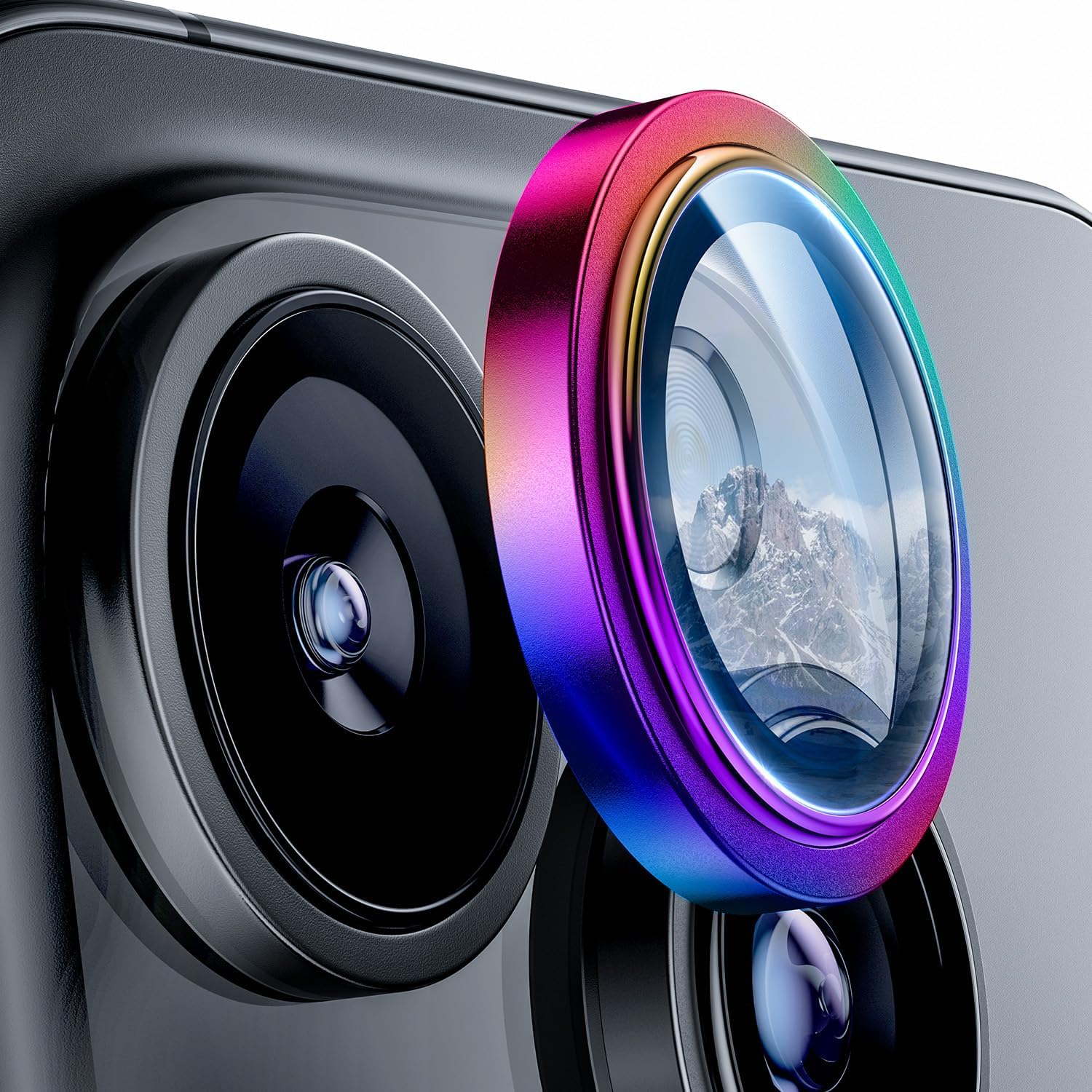 

Защитная пленка для объектива камеры Desert Titanium для iPhone 16 Pro Max 15 Plus 14 16Pro 15Pro 13 Mini 12 11 Аксессуары для защиты закаленного стекла For iPhone 14 Pro Max разноцветный