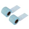 2pcs Shiny Appearance Sequin Tulle Ribbon Easy Use Netting Fabric Rolls  For DIY Crafts