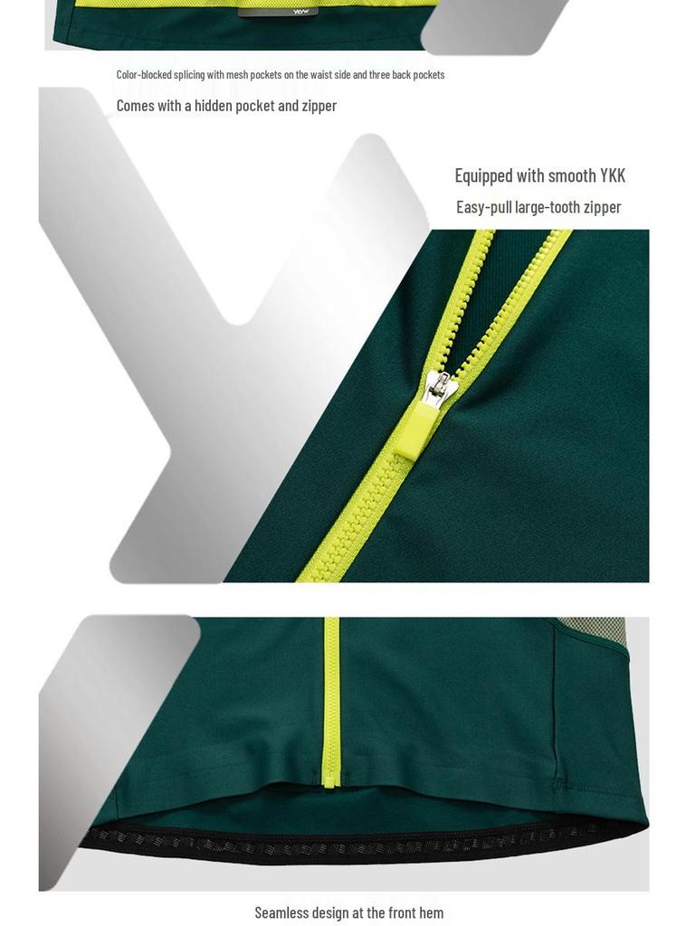 YKYWBIKE Long Sleeve Fleece Cycling Jersey - Warm Winter Road Bike Top