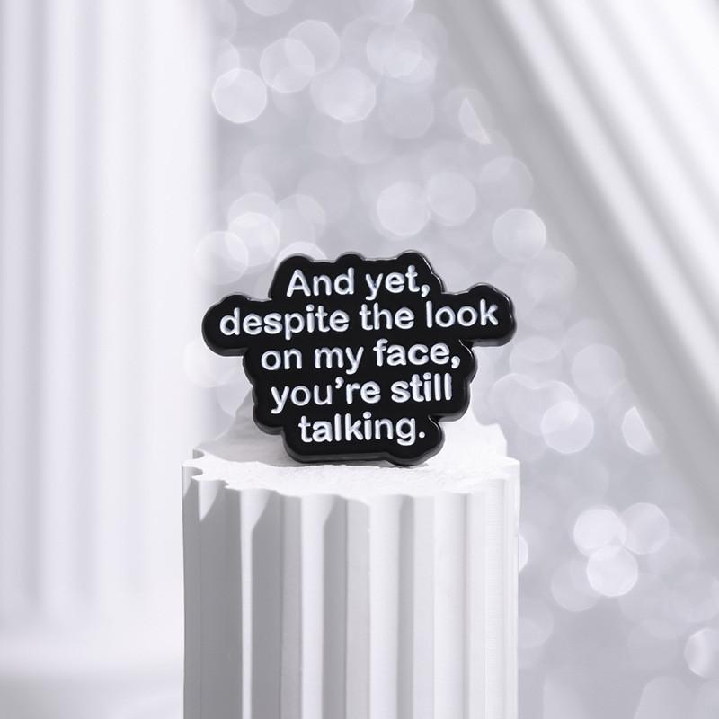 Elegant Black Alphabet Badge Metal Brooch For Stylish Decoration And Fashion Accessories