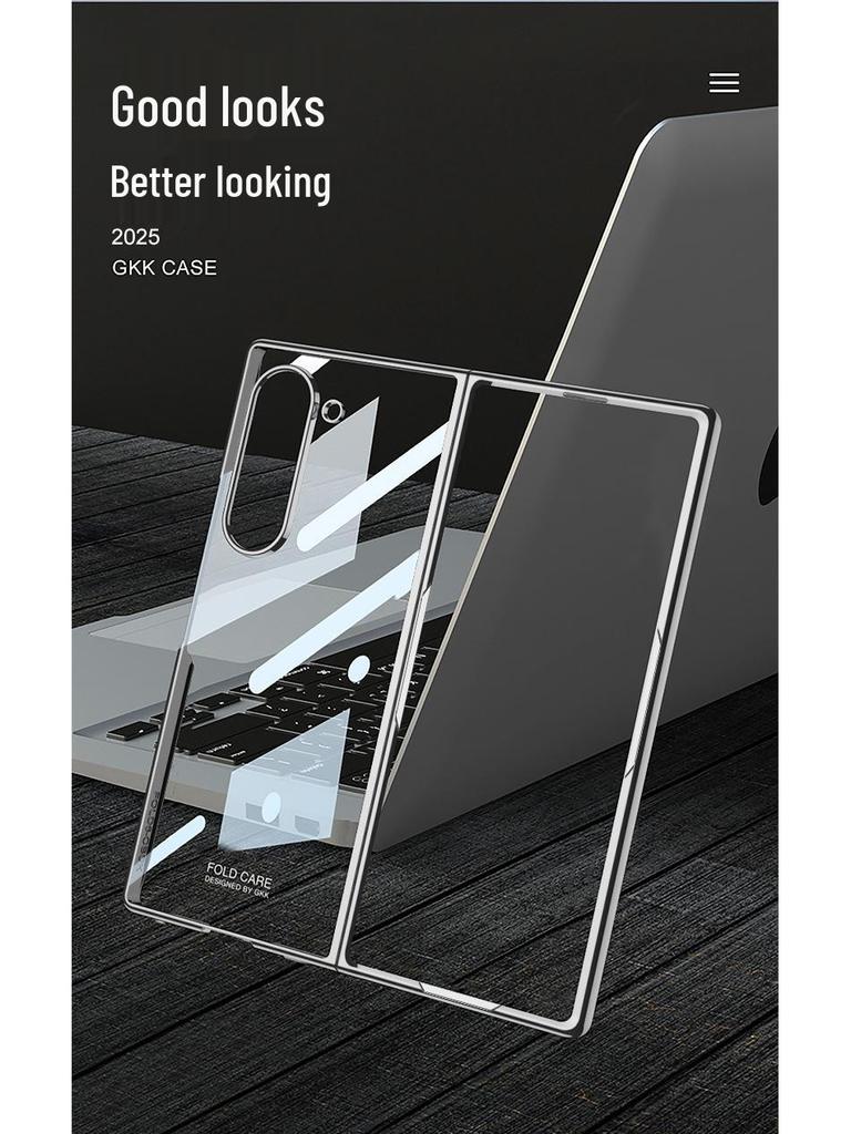 Galaxy Z Fold7 Anti-Fall Electroplated Transparent Case