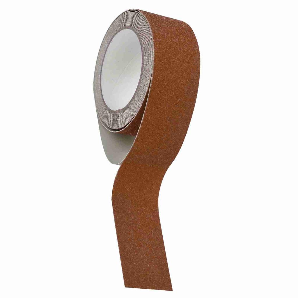 Buntes 5M*5cm PVC Anti-Rutsch Klebeband für Treppenstufen, Boden, Sicherheit, Dekoration (Braun)