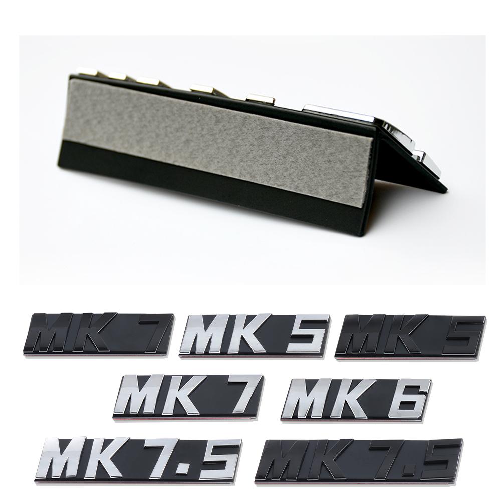 AABKY1 1pc 3D Metal MK5 MK6 MK7 MK7.5 Badge Emblem Car Sticker Front Grille Decor Decals For Volkswagen VW Jetta Touran POLO Golf 5 6 7