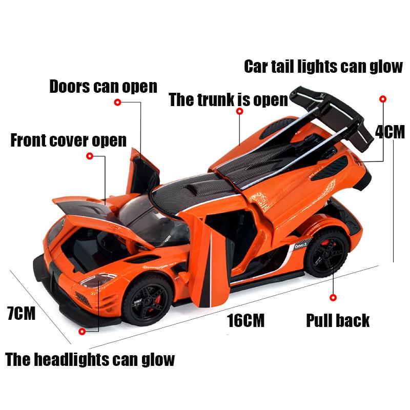 1/32 KOENI ONE1 Simulation Automodell Metalldruckguss & Spielzeugfahrzeuge Legierung Dekoration Spielzeug Global Limited Edition Kinder Jungenspielzeug