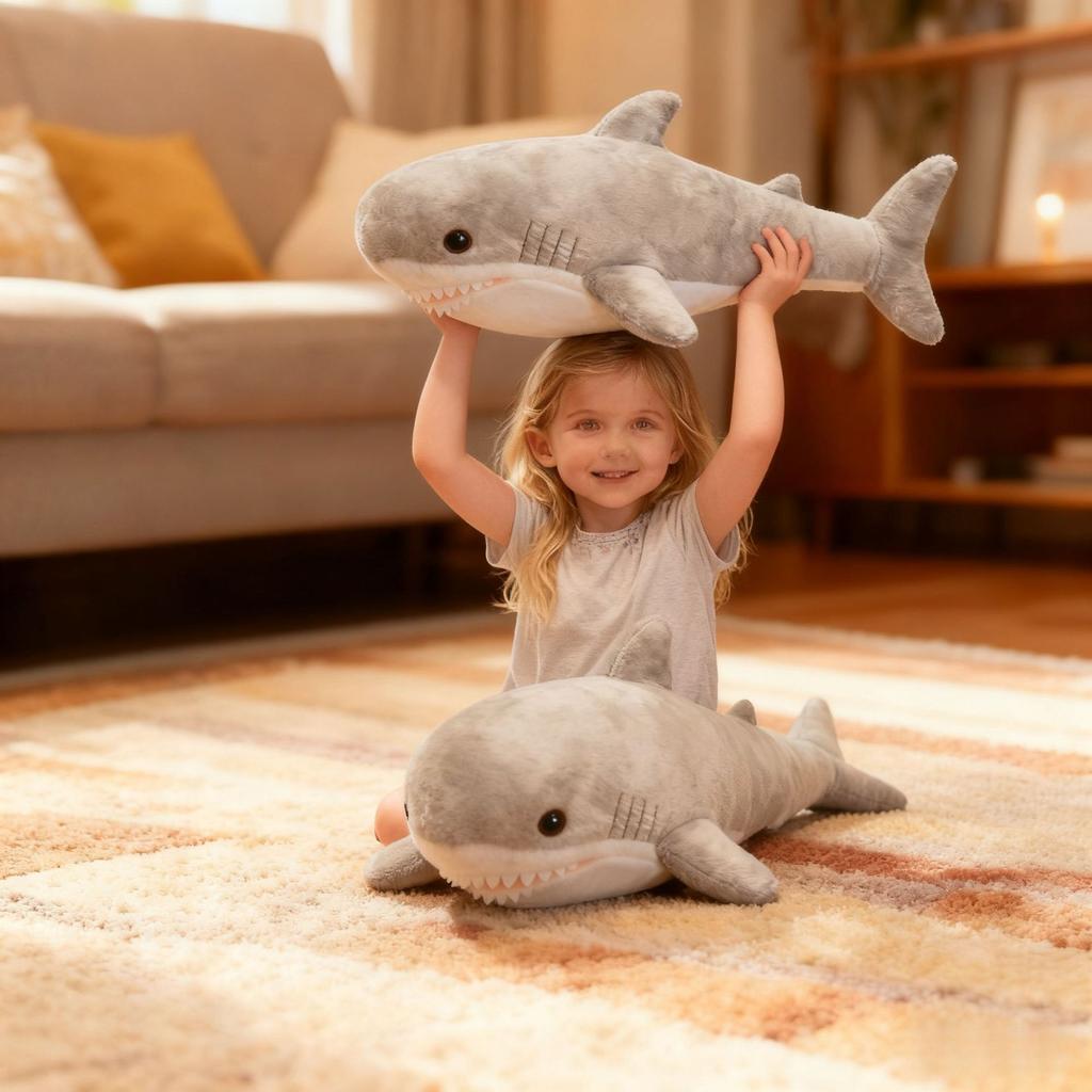 Neues 45cm Haifisch-Spielzeug Weiches Plüsch-Meeresbewohner Begleitkissen Hohe Qualität Geschenke für Geburtstag Kinder Jungen Party Dekoration
