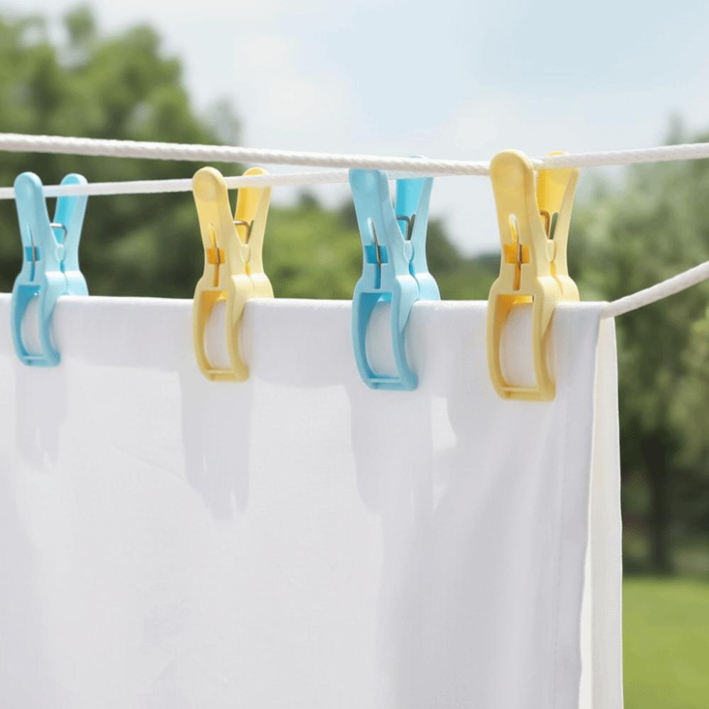 15PCS Plastic Quilt Clips Rust Proof Windproof Clothespins Bed Sheets Clips Drying Laundry