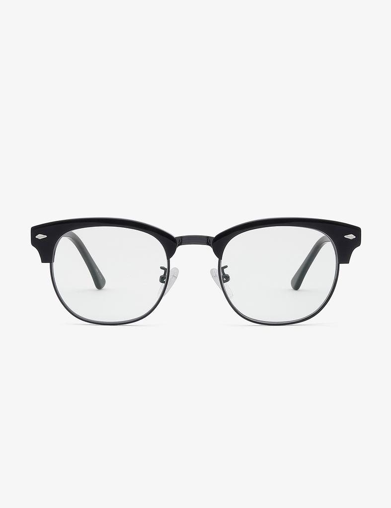 Leunehauwin June All Black Dr0601B Blue Light Blocking Glasses
