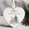 1pc Personalized Baby's First Christmas Ornament Personalized Babys First Xmas Holiday Keepsake 2025 Newborn Xmas Tree Decor
