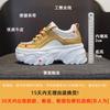 Summer Douyin popular women's shoes 2025 new mesh breathable casual shoes women's inner height increase thick sole dad shoes low top