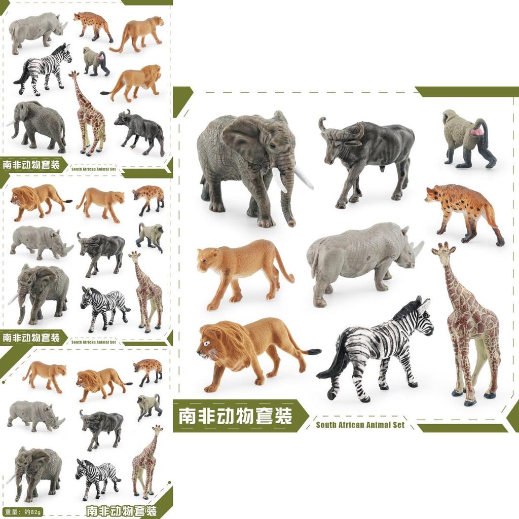 South Africa Wildlife Pvc Figurines With Detailed Zebra Lion Animal Replicas For Home Decor