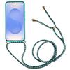 For Samsung Galaxy S25+ Case Biodegradable Wheat Straw+TPU Phone Cover with Long Lanyard