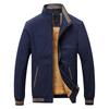 Men's Jacket with Plush and Thickened Washed Cotton Jacket Casual Standing Collar Top