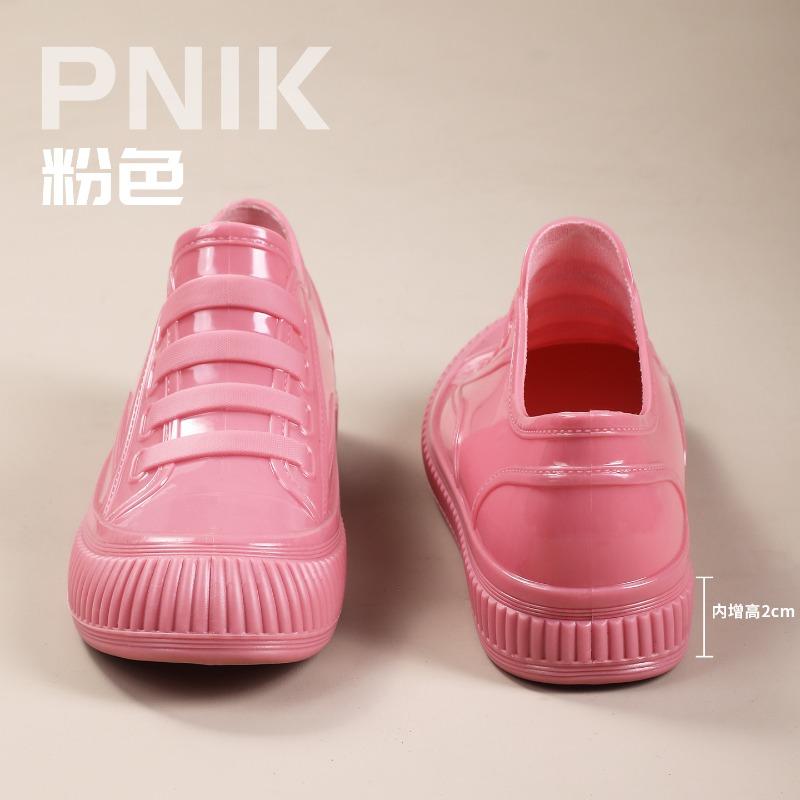 Fashion velvet rain shoes women's waterproof rain boots women's cotton non-slip water shoes adults keep warm and not tired