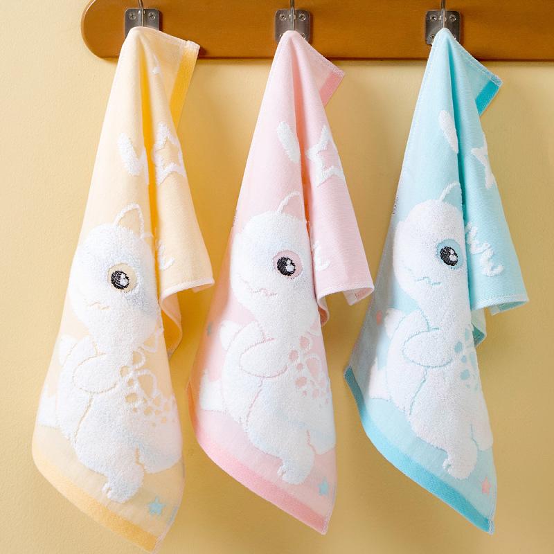 Kids' Soft Cotton Cartoon Face Towels - Absorbent & Gentle for Kindergarten & Home