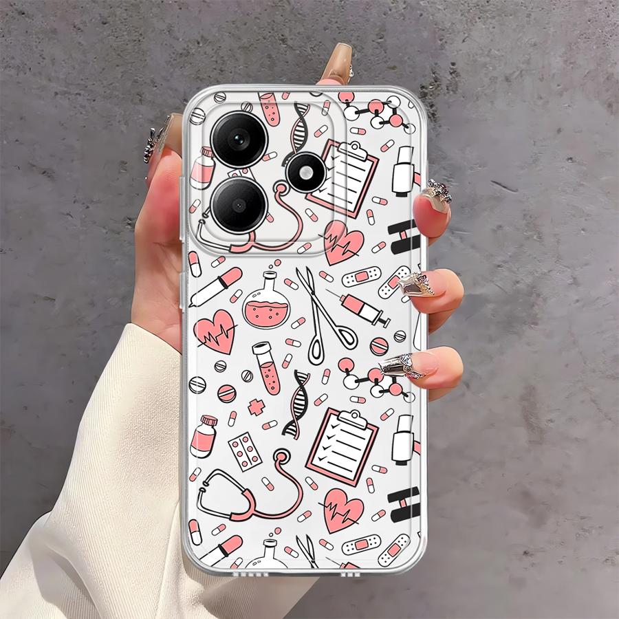 Cool Nurse Medicine Soft Phone Cover Case for Xiaomi Redmi Note 14 Pro Plus 12S A4 10S 12 9 10 11 14C 13C 11S Note 13