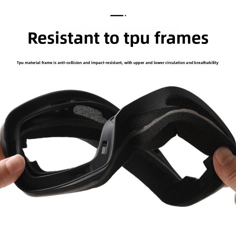 Anti-snow Blindness Snowboard Goggles Anti-fog Card Myopia Ball Lens Large Field of View Ski Goggles