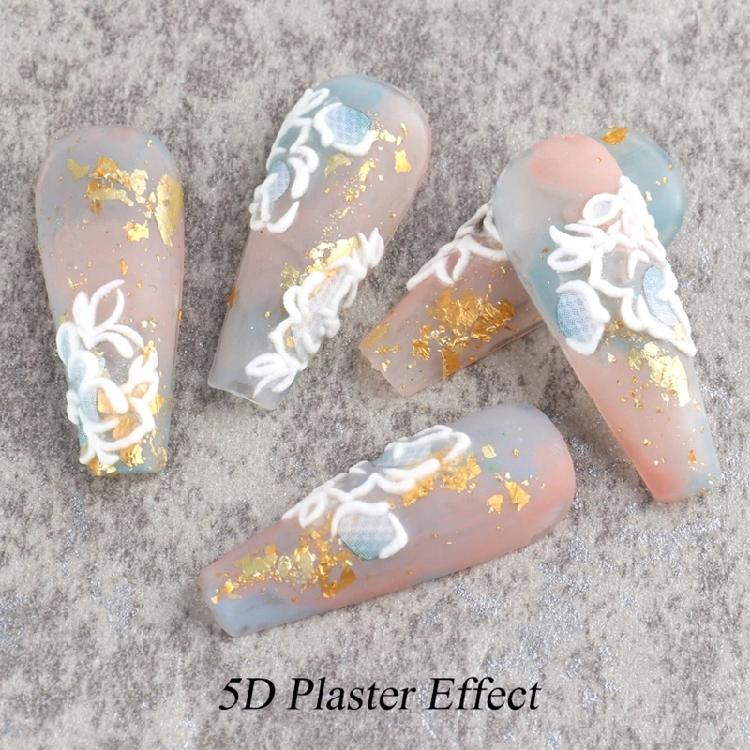 Embossed Flower Nail Sticker Self-adhesive 5D Art Embossed Nail Stickers Flower