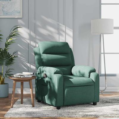Vidaxl Foldable Armchair, Dark Green, Fabric Upholstered