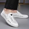 Fashion High Quality White Cow Leather Shoes for Men Fashion Casual Summer New Designer Shoes Male Summer Autumn Light Loafers Man