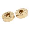 2Pcs Brass Wheel Weights 1.9 2.2in RC Crawler Car Hex Hub Adapter Model Upgrade Parts