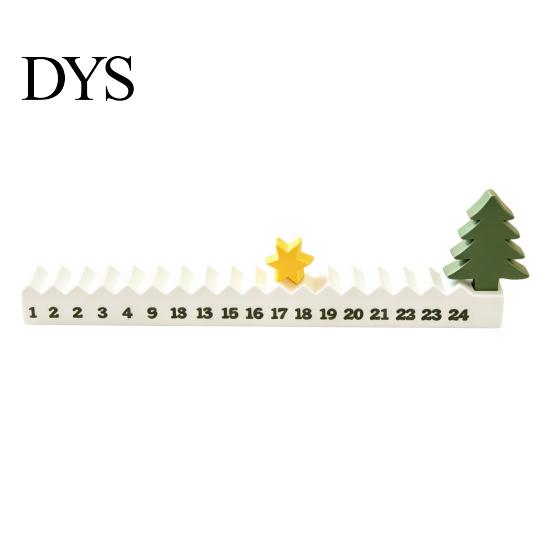 Walking Christmas Star Decor 3D Printed Countdown Calendar, 24-Day Moving Advent Seasonal Calendar Decoration for Kids Room Desk, Creative Holiday