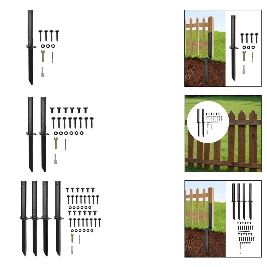 Durable Fence Post Support Kit for Yard Installation