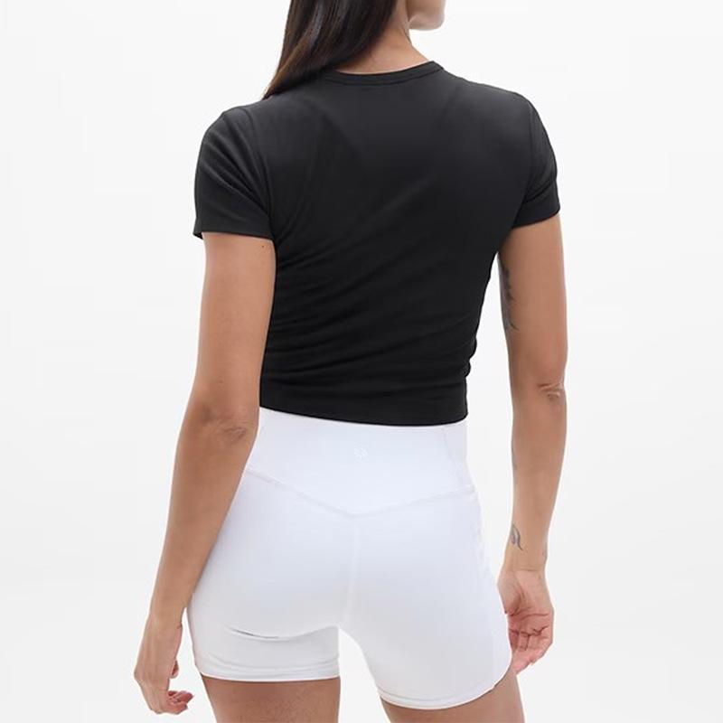 T-shirt Hot Girl Manica Corta Aderente Elastica Top Sportivo Fitness per Primavera/Estate Yoga ed Esercizio