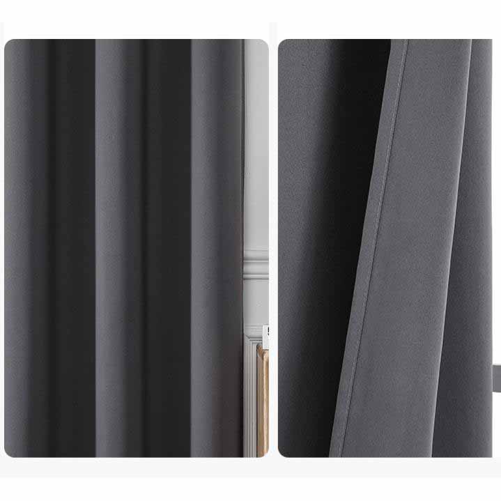 1PC Solid Color Thickened 95% Blackout Curtains High Precision Thermal Insulated Window Drapes Home Decor
