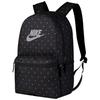Nike Heritage Polyester Backpack Regular Unisex Black Gray BA5761-011