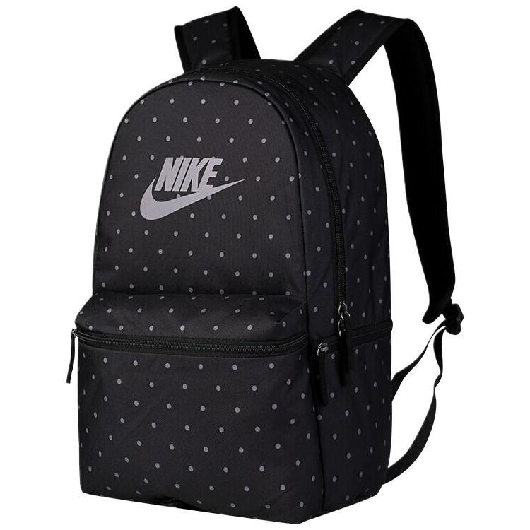 Nike Heritage Polyester Backpack Regular Unisex Black Gray BA5761-011
