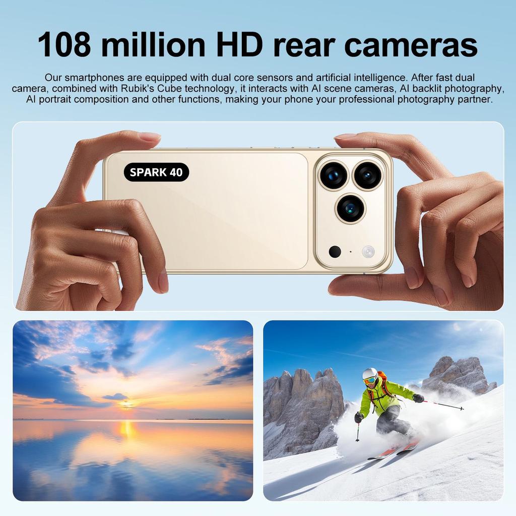 Spark 40 Android Smartphone, 16GB+1TB, 7.3-Inch Display, In Stock